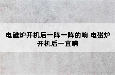 电磁炉开机后一阵一阵的响 电磁炉开机后一直响